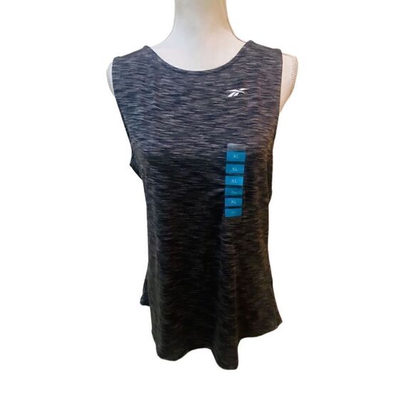 NWT Reebok athletic gray heathered tank top with keyhole back size xl - Picture 1 of 10